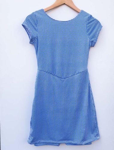 Girls Size 5T - Royal Blue Mini Gingham